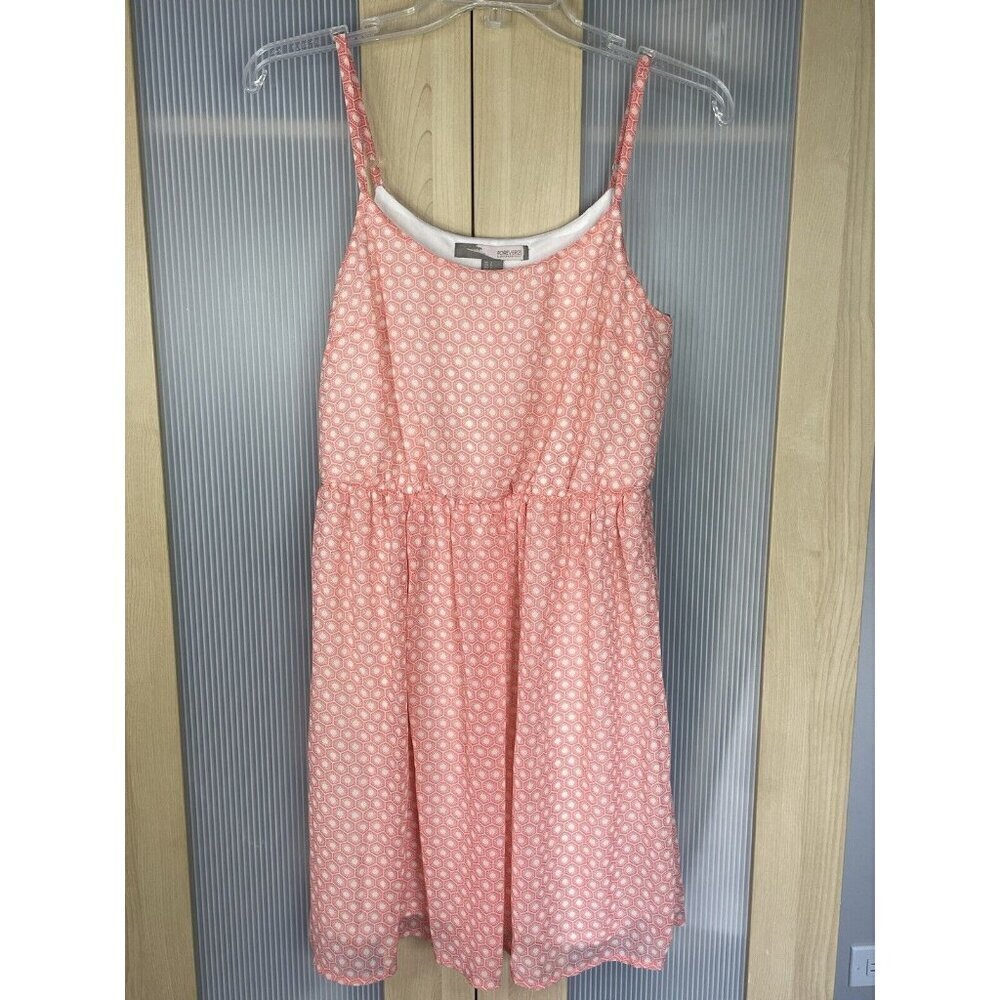 Forever 21 Coral Pink Summer Dress Sz. Small Boho Casual Coastal Travel Festival